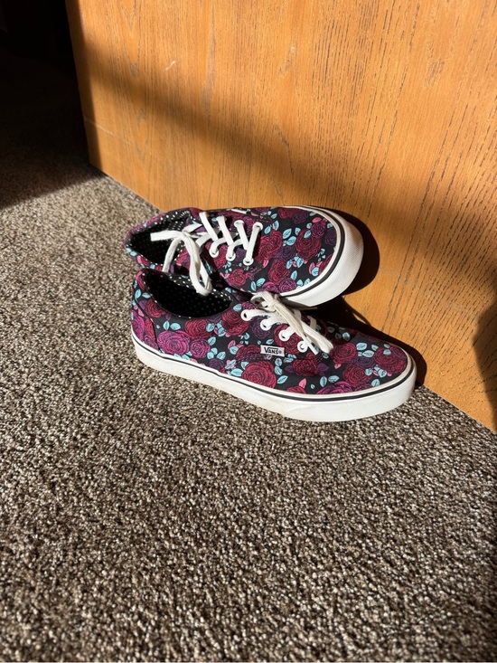 Vans Shoes - Vans Womens Floral Canvas Sneakers - Purple & Teal